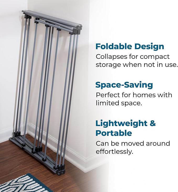 Large Capacity Foldable Carbon Steel Drying Rack – Multi-Tier Indoor & Outdoor Rust-Resistant Laundry Stand