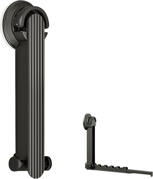 Heavy-Duty No-Drill Suction Cup Folding Clothes Rack – Multi-Purpose 90° Rotatable Wall-Mounted Hanger with Anti-Slip Slots