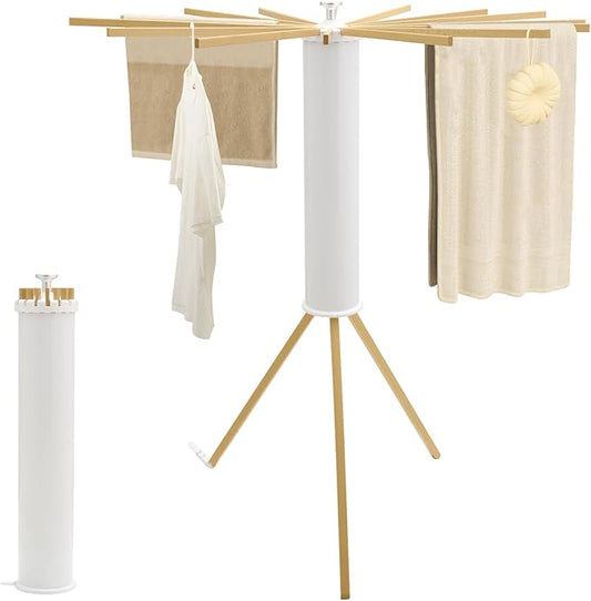 Foldable Rotating Clothes Drying Rack – Multi-Purpose Freestanding Round Hanger for Indoor and Outdoor Use
